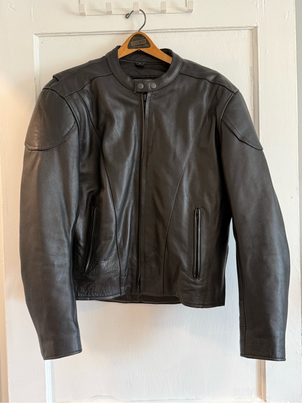 Element Black Leather Bomber Jacket